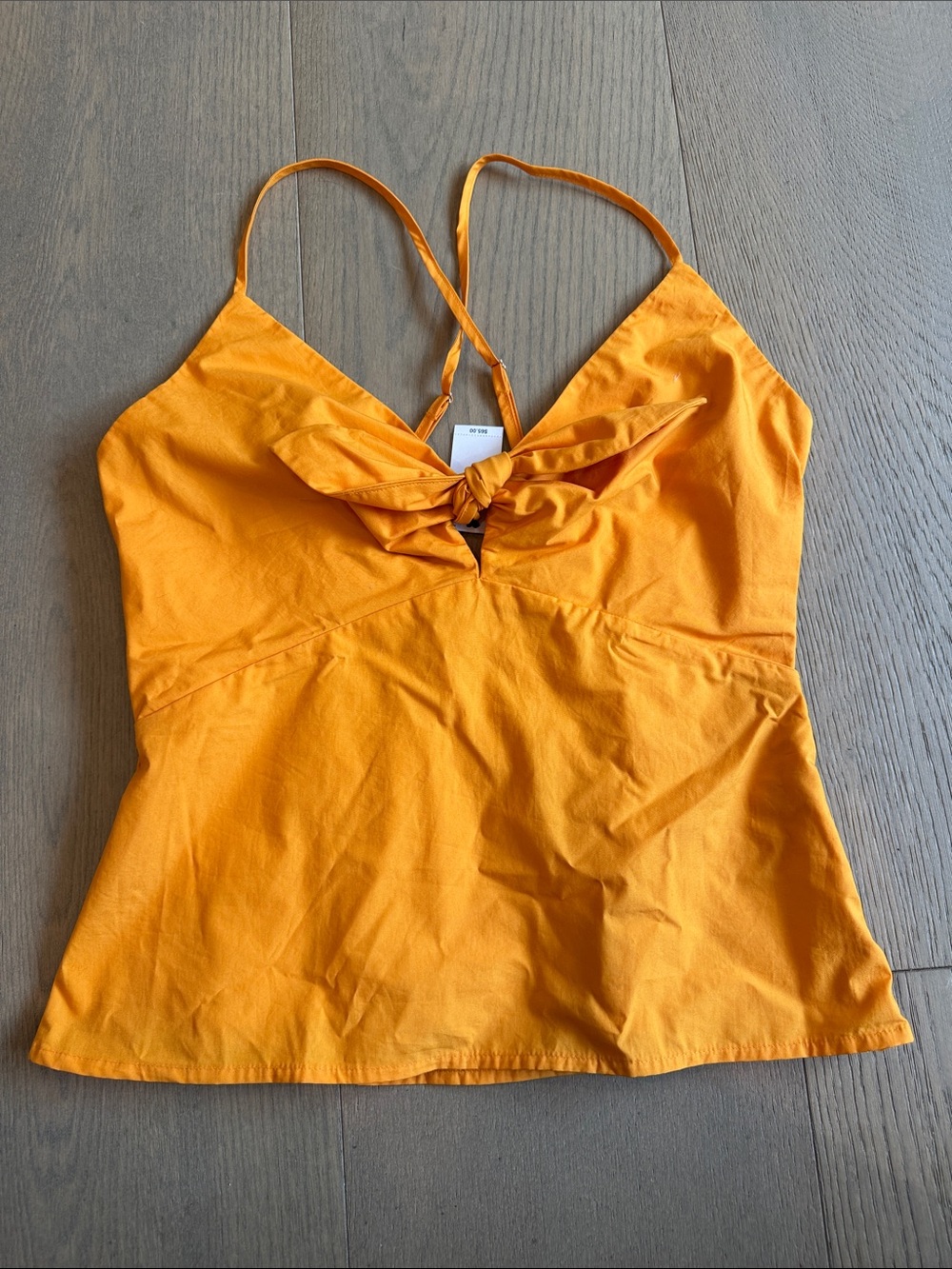 Banana Republic Factory Bright Orange Knot-Front Camisole